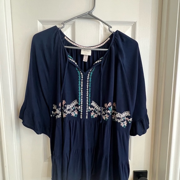 Knox Rose Embroidered Blouse Large - Picture 3 of 9